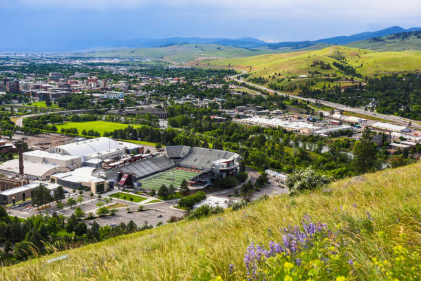 Missoula, Montana with the surrounding valley